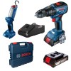 Bosch – Cordless Impact Drill, 2 x 2.0Ah, Charger & Cordless Jobsite Light Bosch – Cordless Impact Drill, 2 x 2.0Ah, Charger & Cordless Jobsite Light