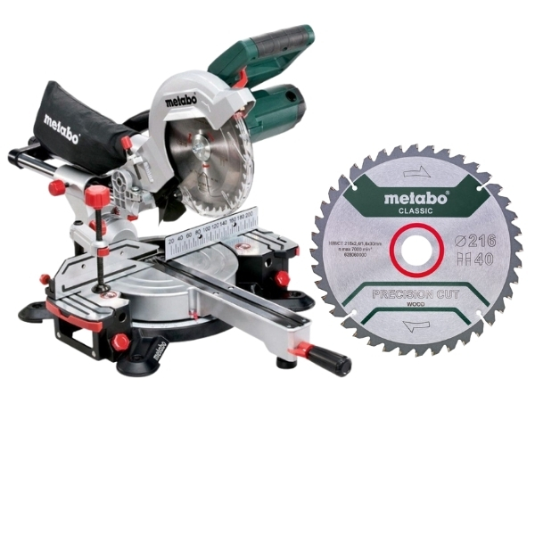 Metabo – Mitre Saw KGS 216 M(619260000) & Saw Blade Precision Cut 628060000