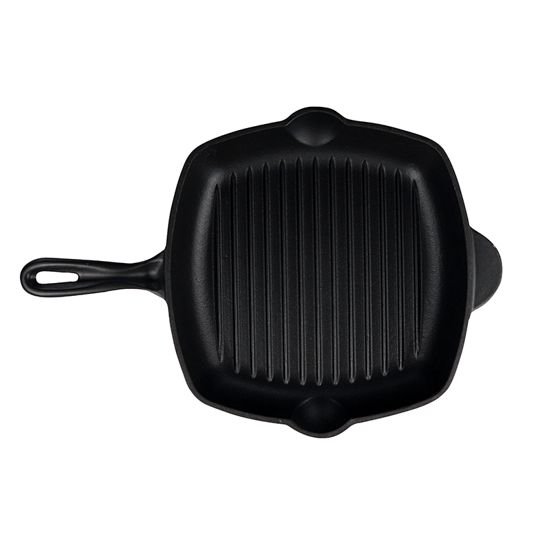 Chef Matt Black Cookware – Cast Iron 26cm Square Griddle