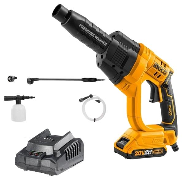 Ingco – Lithium-Ion Pressure Washer with Battery, Charger & Accessories