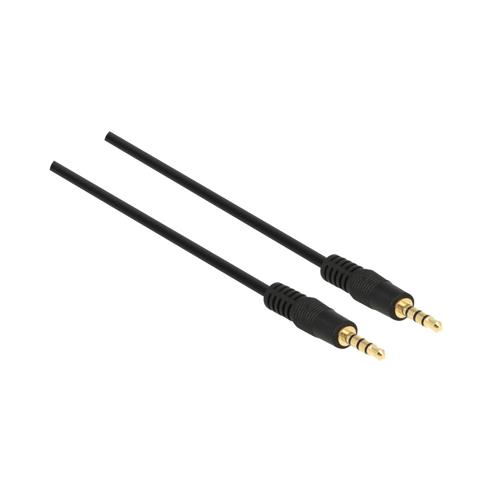 Delock Stereo Jack 3.5mm 4-Pin Male to Male Cable – 1m