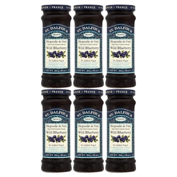 ST DALFOUR – Jam / Wild Blueberry Extra Fruit Jam 284g – Pack of 6