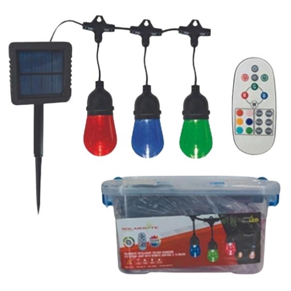SolarMate – LED String Light Colour Changing with Remote Control -10 Bulbs
