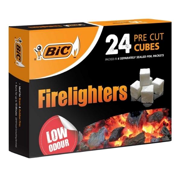 Bic – Firelighters / Pre-Cut Firelighter Cubes 24s – Pack of 3