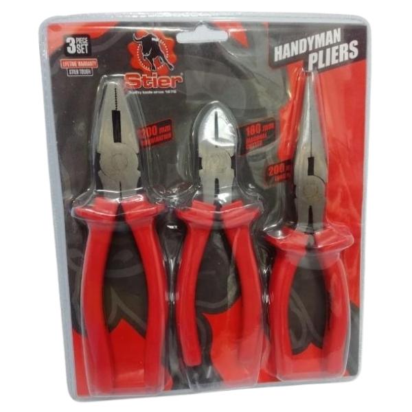 Stier – Pliers / Handyman Pliers- 3 Piece Set