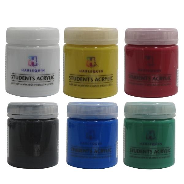 Harlequin – Paint Kit / Painting Set (Student Acrylic ) – Pack of 6 (100ml)