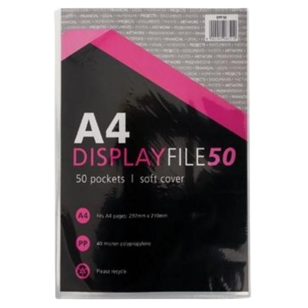Source Direct – A4 Display File Soft Cover – 50 Pockets