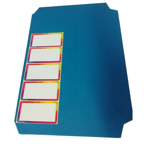 Source Direct – A4 Pre-Cut 5 Book Covers with 5 Labels – Pack of 2 (Blue)