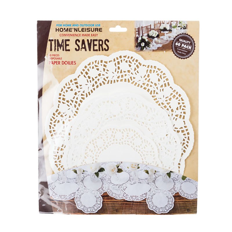 Home ‘n Leisure – Paper Doilie – Round – White – 15cm – 20cm – 25cm