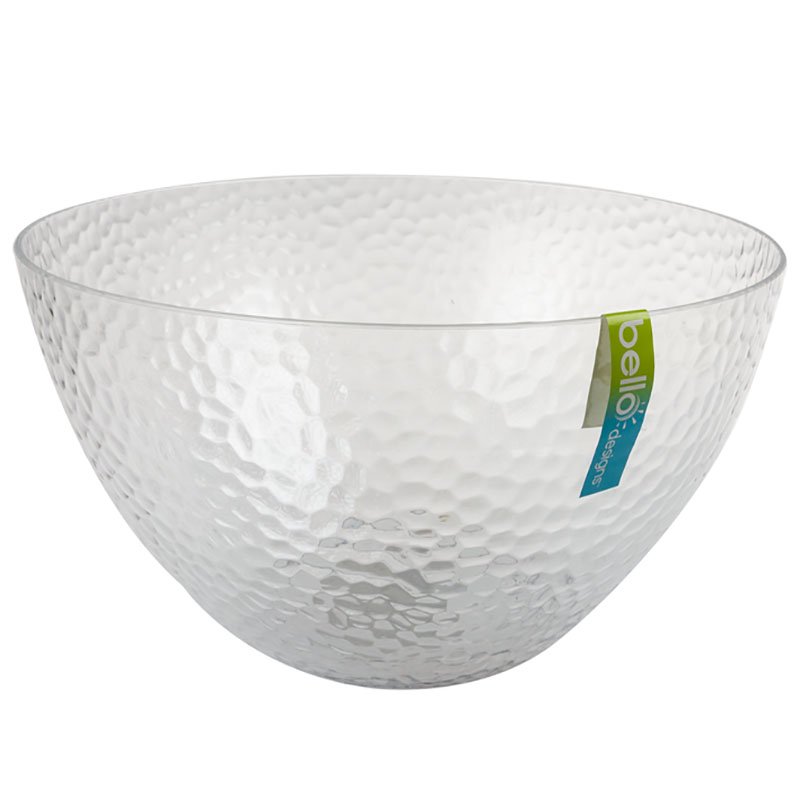 Kitchen Accessories – Salad Bowl – Embossed – Glass – Transparent – 25cm