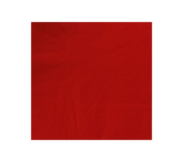 Serviettes – 2 Ply – Catering Accessories – Plain Red – 33cm – 20 Piece