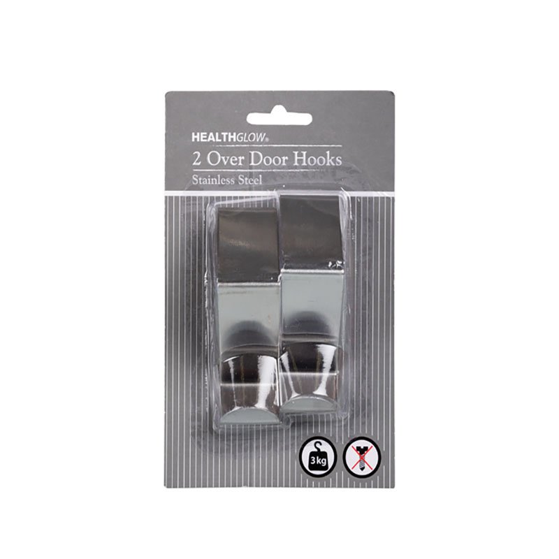 Door Hooks – Stainless Steel – Silver – 2 Piece