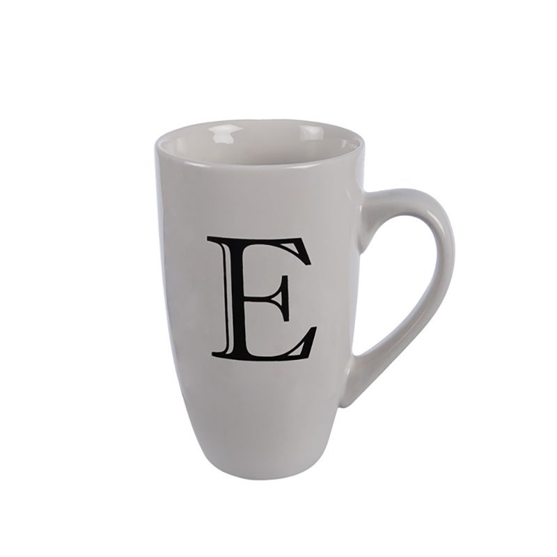 Mug – Household Accessories – Ceramic – Letter E Design – White