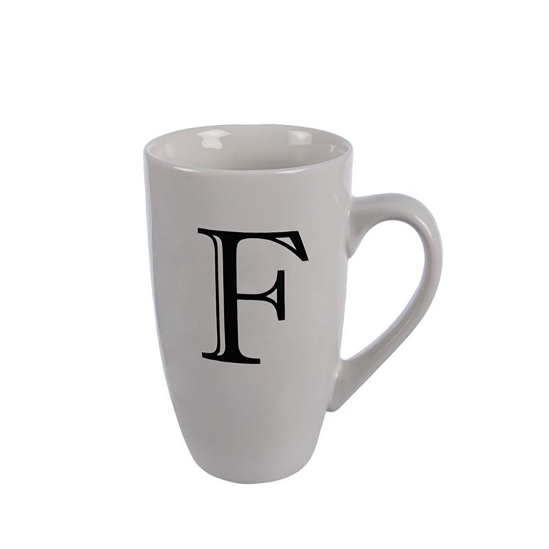 Mug – Household Accessories – Ceramic – Letter F Design – White