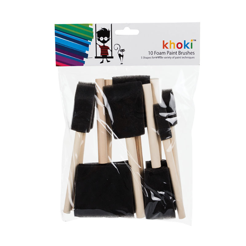 Paint Brushes – Foam Tip Brushes – Sponge – 10 Piece