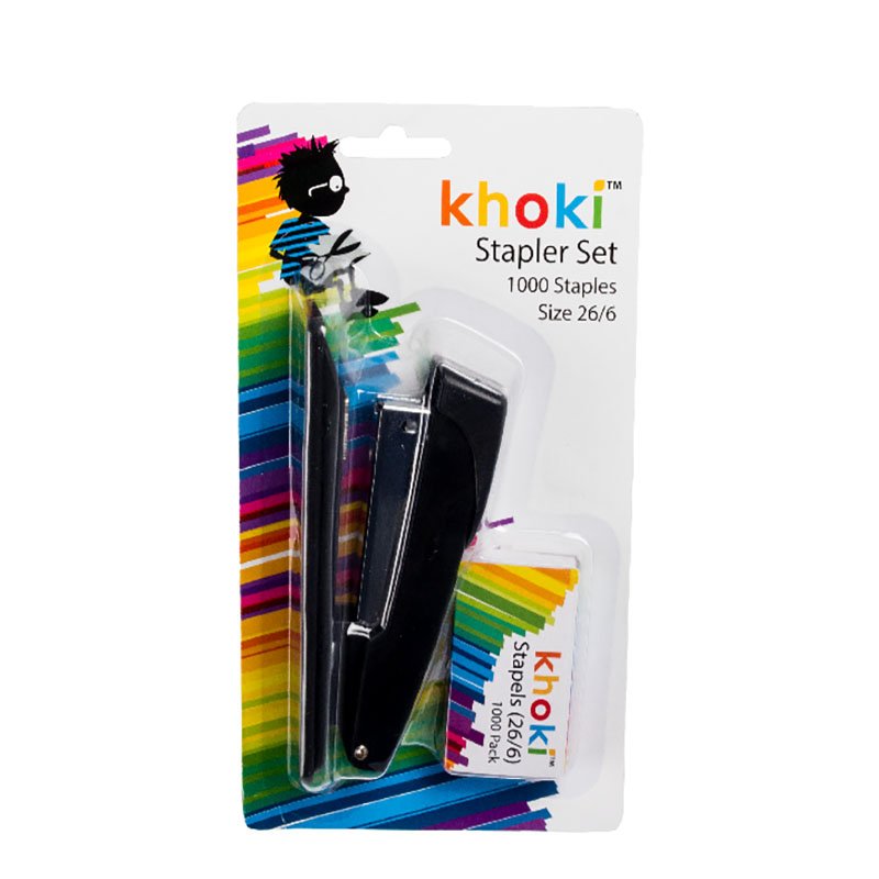 Khoki – Stationery – Stapler Set – Metal – Size 26/6 – With 1000 Staples