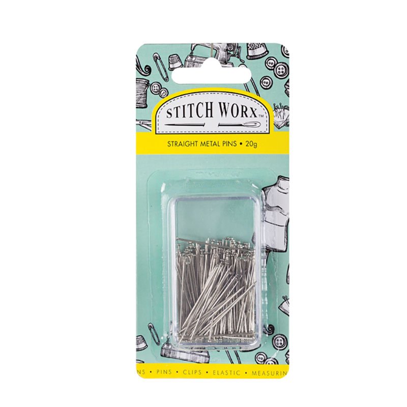 Pins – Straight – Flat-head – Metal – Silver – 20g