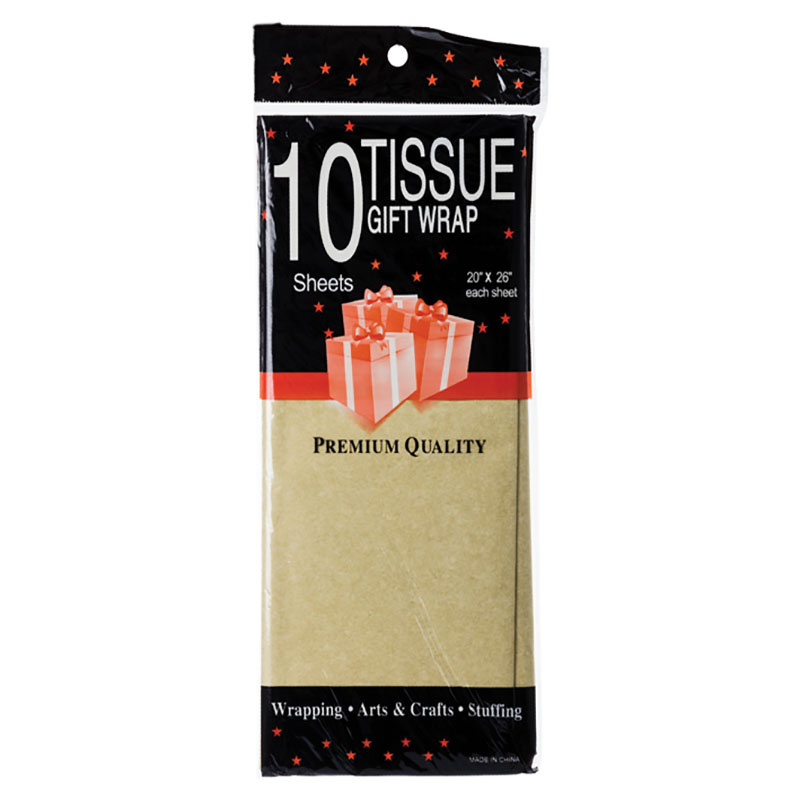 Paper Tissue – Gift Wrap – Gifting – Gold – 50cm x 66cm – 10 Sheets