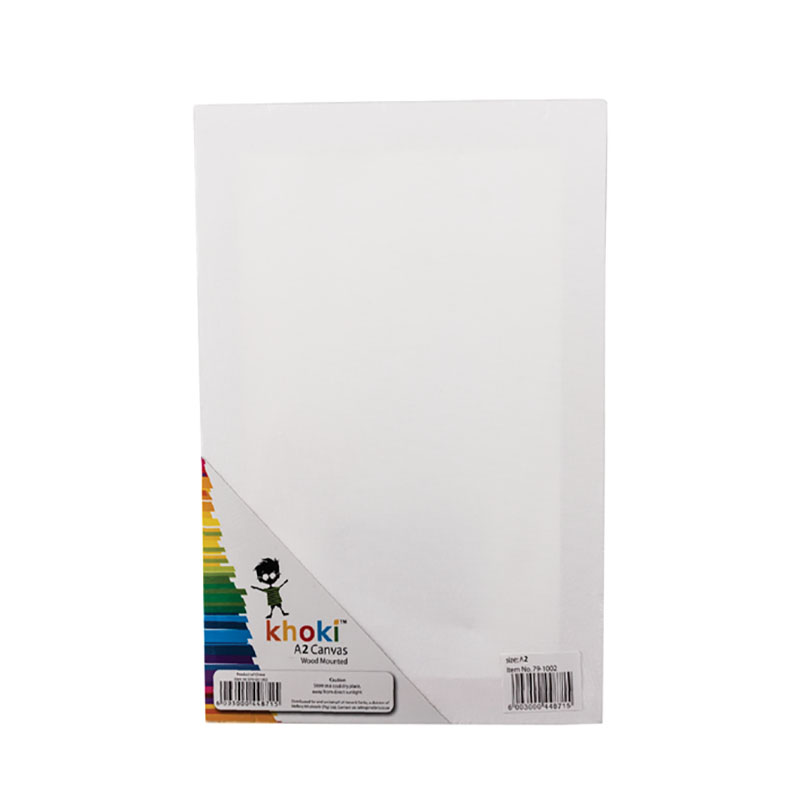 Canvas – Wood Mounted Frame – White – Size A2