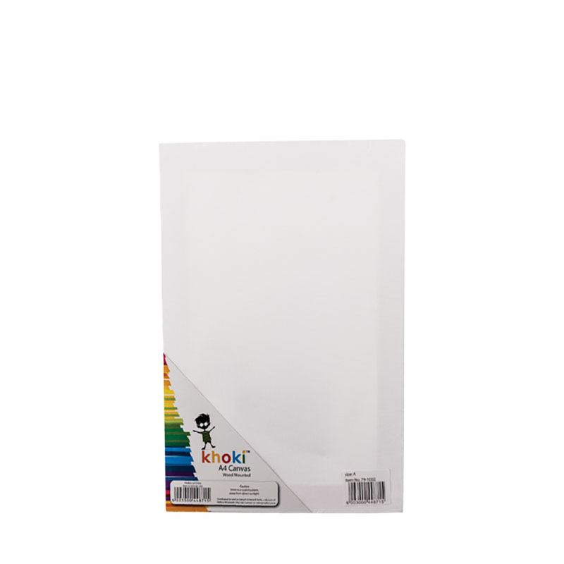 Canvas – Wood Mounted Frame – White – Size A4