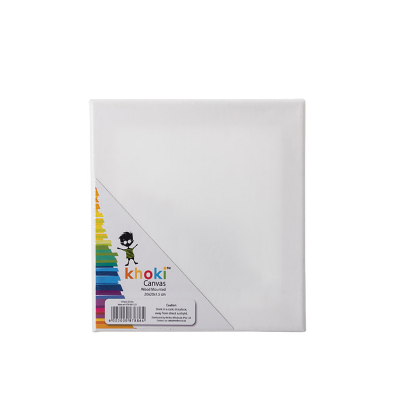 Canvas – Wood Mounted Frame – White – 20cm x 20cm x 1.5cm