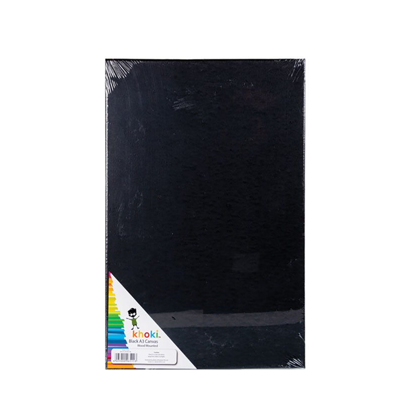 Canvas Panel – Art & Craft – Artist – Wood Mounted – Black – A3