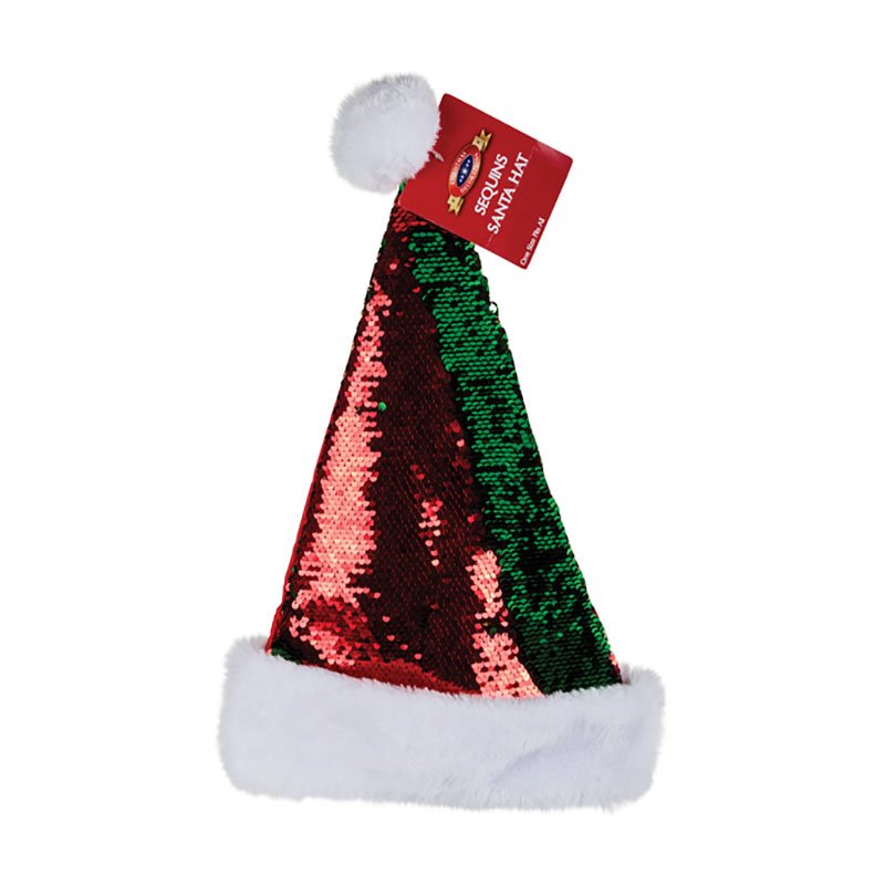 Xmas Dress Up – Sequin Santa Hat – 40 x 27cm