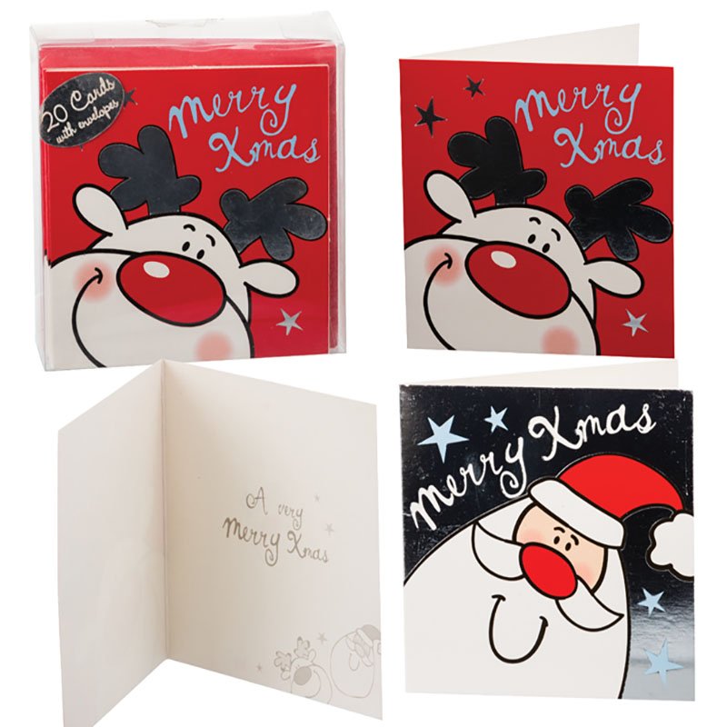 Card & Envelope – Xmas – Stationery – 20 Piece