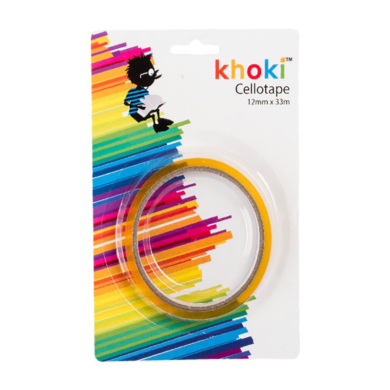 Khoki – Cellotape – Arts & Crafts Supplies – Adhesive – 12mm x 33m