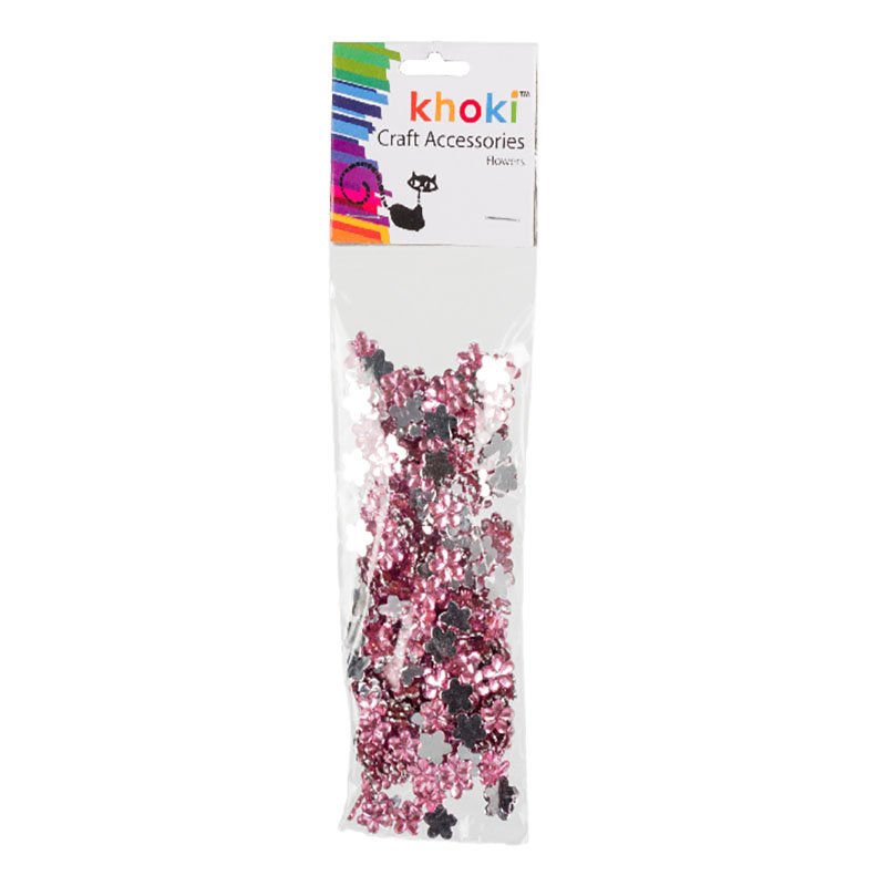 Khoki – Craft Flowers – Gemstones – Pink – 2 Pack