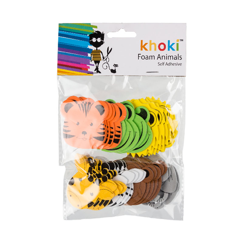 Khoki – Art & Craft – Accessories – Assorted – Foam Animals – Self Adhesive