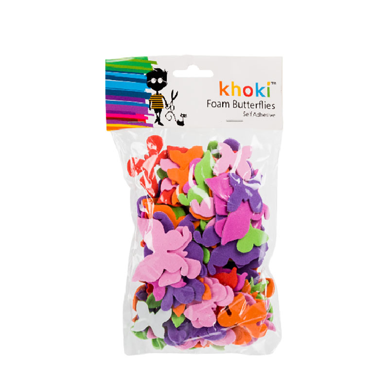 Foam Butterflies – Art & Craft – Self Adhesive – Assorted Colours