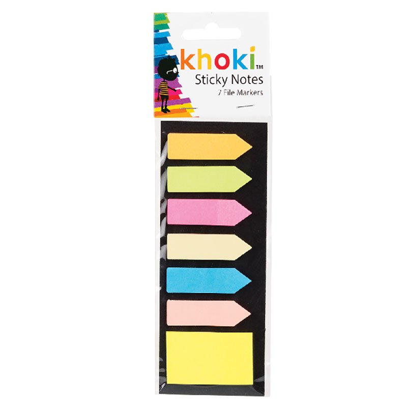 Khoki – Note Pad – Arts – Self Stick – File Markers – Assorted Colours