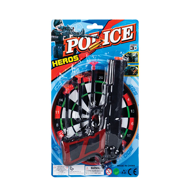Police Gun – Childrens Toy – Play Set – Black – 4 Piece