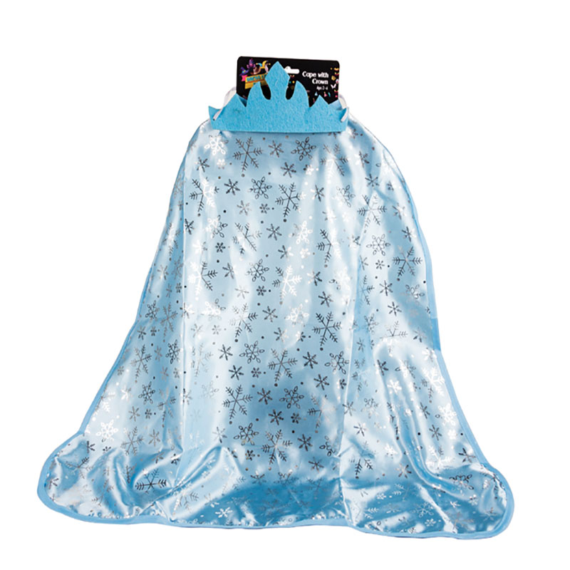 Kids Toys – Cape with Crown – Princess – Blue – 2 Piece