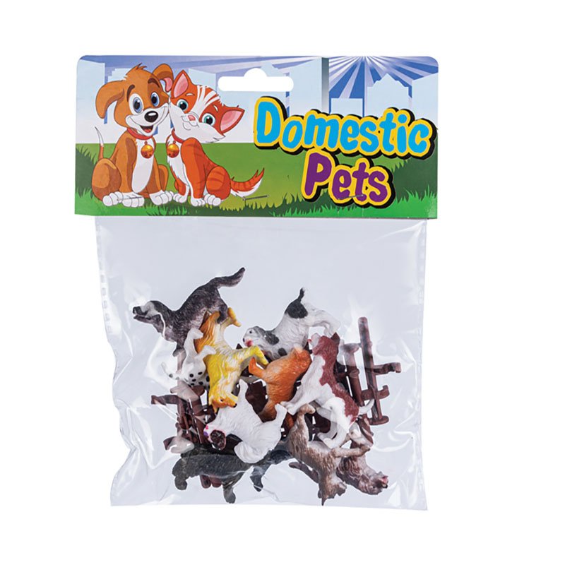 Animal Play Sets – Children’s Toys – Domestic Pets – 12 Piece
