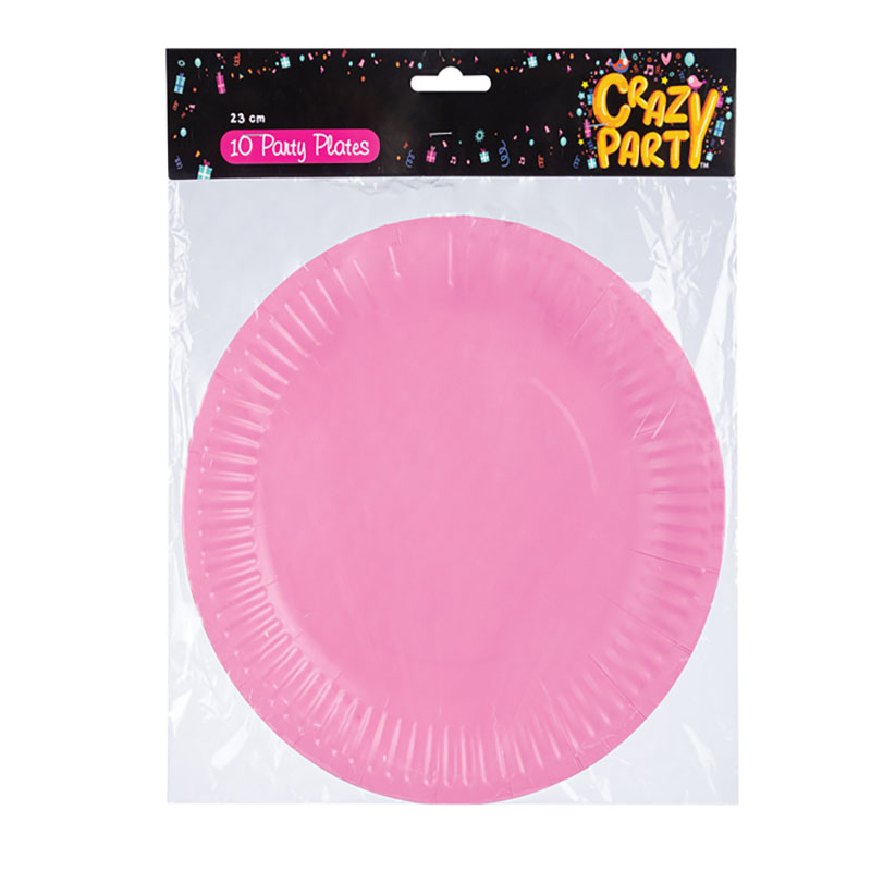 Party Plates – Party Accessories – BPA Free – Pink – 23 cm – 10 Pieces