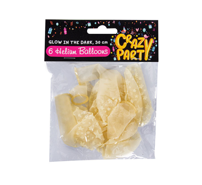 Helium Balloons – Glow In The Dark – 30cm