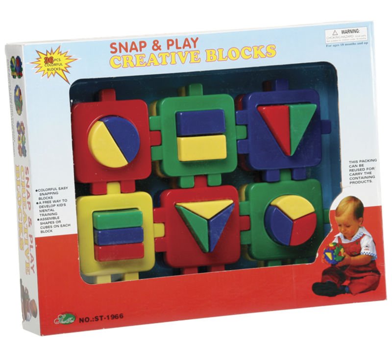 Snap & Play Creative Blocks – BPA-Free Plastic – Assorted Colours