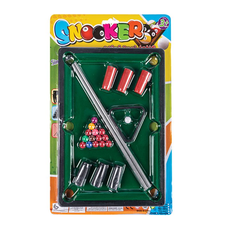 Snooker Set – Sporting Accessories – BPA Free Plastic – Mini – 25 Pieces