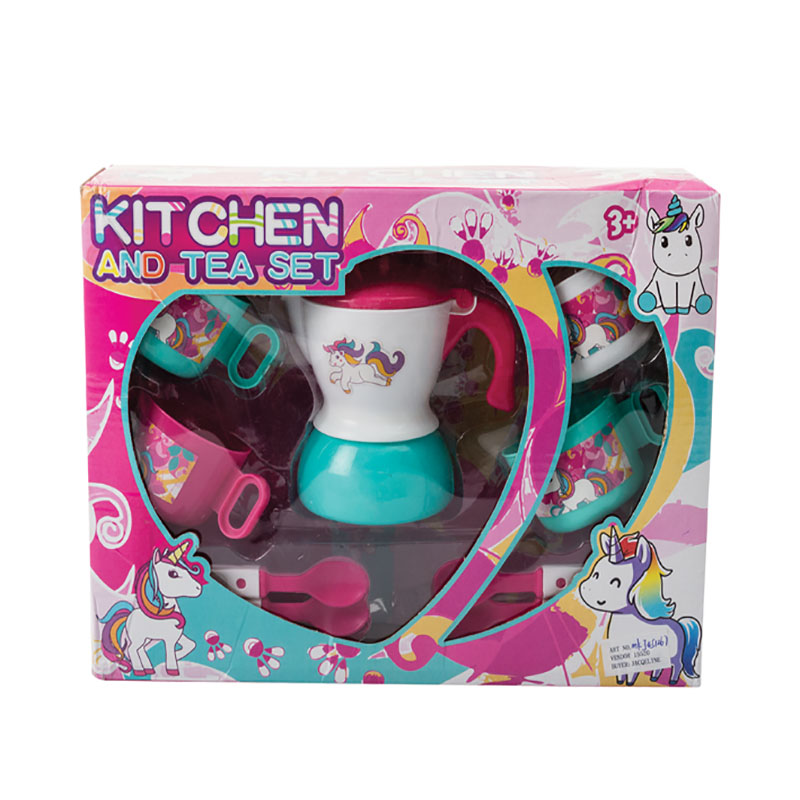 Tea Set – Childrens Toy – Unicorn – Assorted Cutlery – 9 Piece