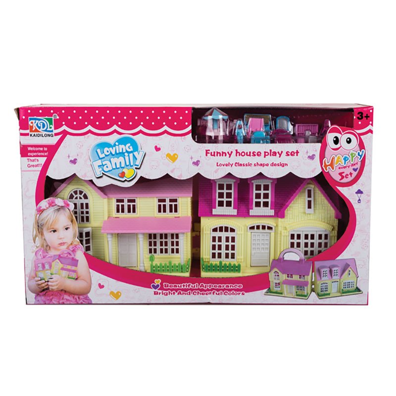 Doll House – Play Set – With Accessories 34 x 19cm