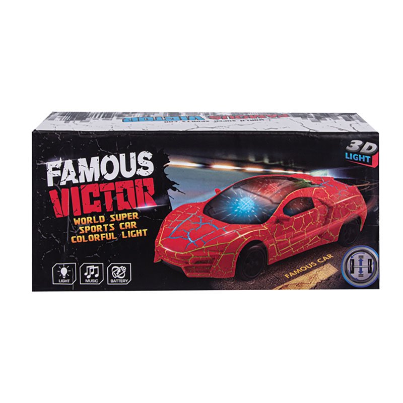 Toy Car – Sports Racer – 3D Light – Plastic – Red