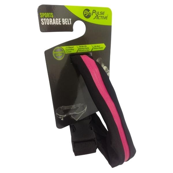 Source Direct – Fitness Running Bag / Activity Storage Bag with Zip – Pink