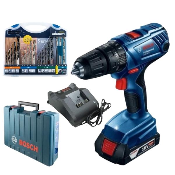 Bosch – Cordless Drill Kit & Alpen Drill & Screwdriver Bit Set (30 Piece)