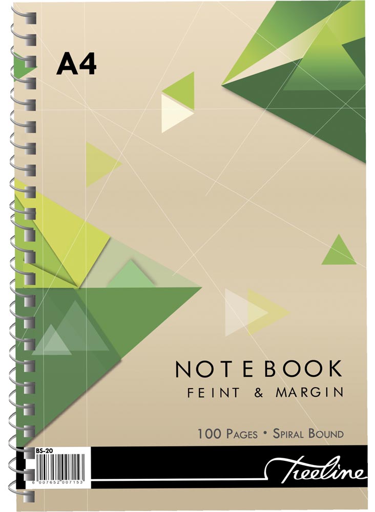 Treeline A4 Wiro Note Book Feint – 100 Page – Pack of 5 Notebooks