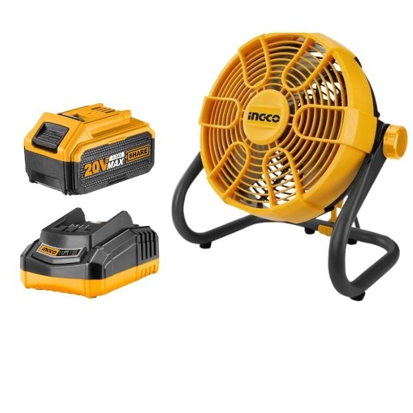 INGCO – Cordless Fan With Battery (4.0Ah) and Charger