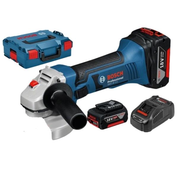 BOSCH – Cordless Angle Grinder, 2 x 5.0Ah Batteries and 1 x Charger