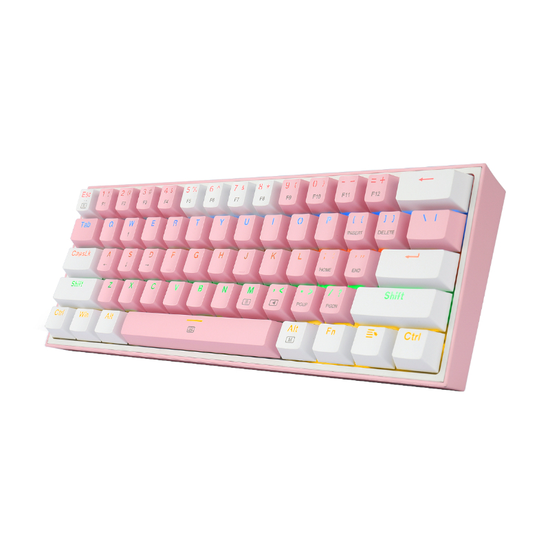Redragon FIZZ 60% 61-Key RGB Mechanical Gaming Keyboard – Pink