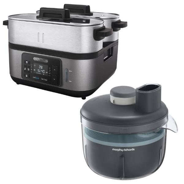 Morphy Richards – Digital Food Steamer (6.8L) and Food Processor (4L) Combo